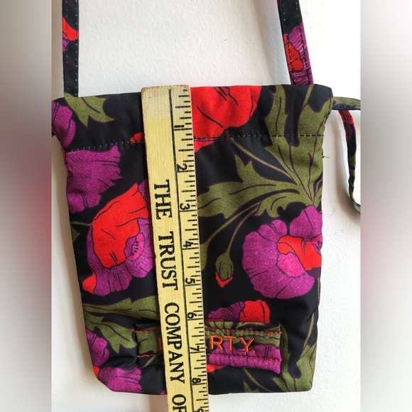 LIBERTY of London Small Crossbody Pouch Style Purse Bag Poppy Print EXCELLENT - Picture 6 of 8